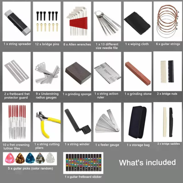 Professional guitar repair tool set Maintenance kit guitar accessories