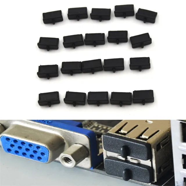 Computer Rubber USB Port Cover Anti Dust Cap Dustproof USB Plug Protector