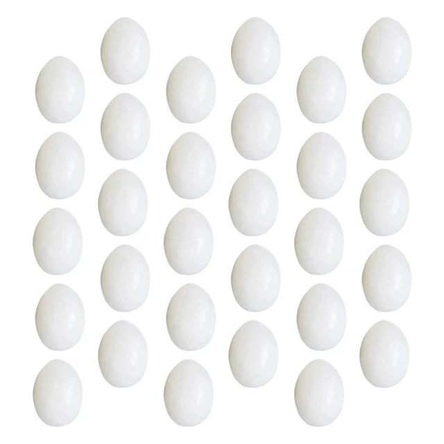 30 Pcs Oeufs De Pigeon Artificiels En Plastique Œufs Simulés Ustensiles