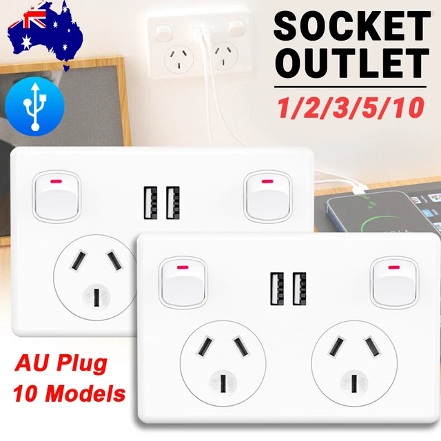 WEATHERPROOF 10 AMP 240V Double Power Point Socket Outlet GPO Wall 