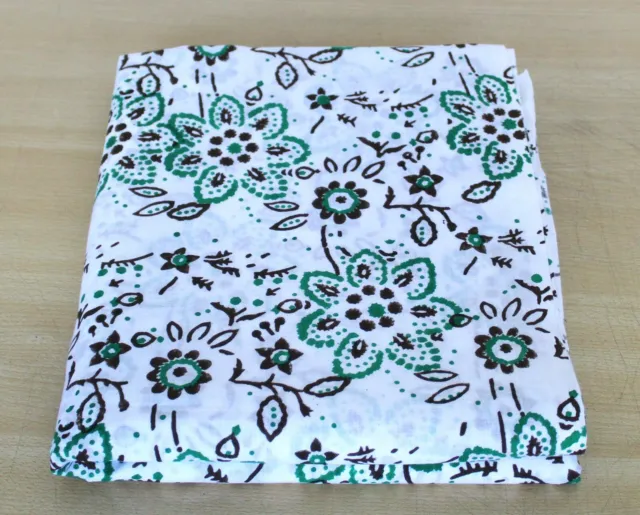 Neuf Indien Floral Main Bloc Imprimé Tissu Fait à la Coton 2.7m Loisirs Créatifs