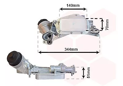 VAN WEZEL Ölkühler mit Ölkühler für OPEL Astra J H Zafira B Corsa D Tourer C