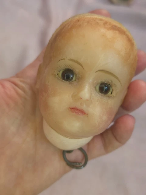 Poupée Ancienne Années 1920 - Visage En Papier Mâché Corps Toile