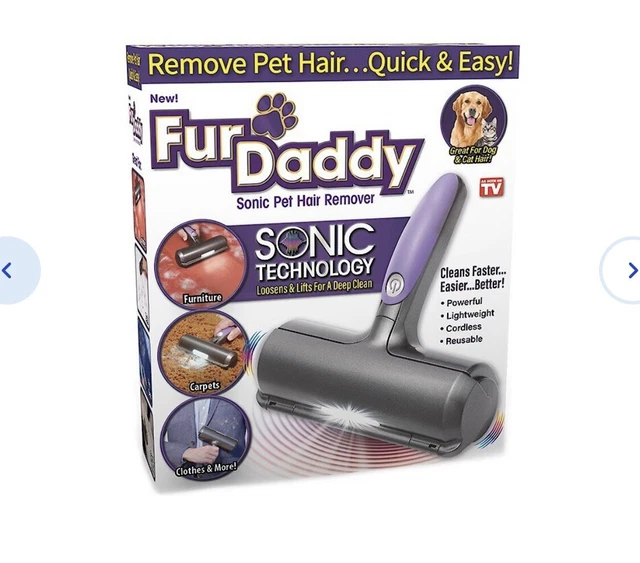 Fur Daddy - As Seen On TV - Cordless Sonic Pet Hair Remover for Dogs & Cats