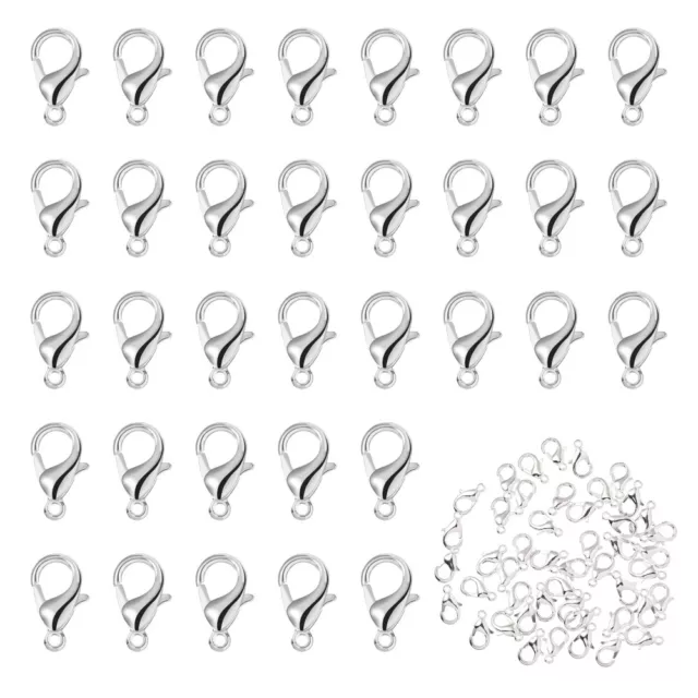 100pcs Swivel Snap Hooks Jump Rings and Lobster Clasps Alloy