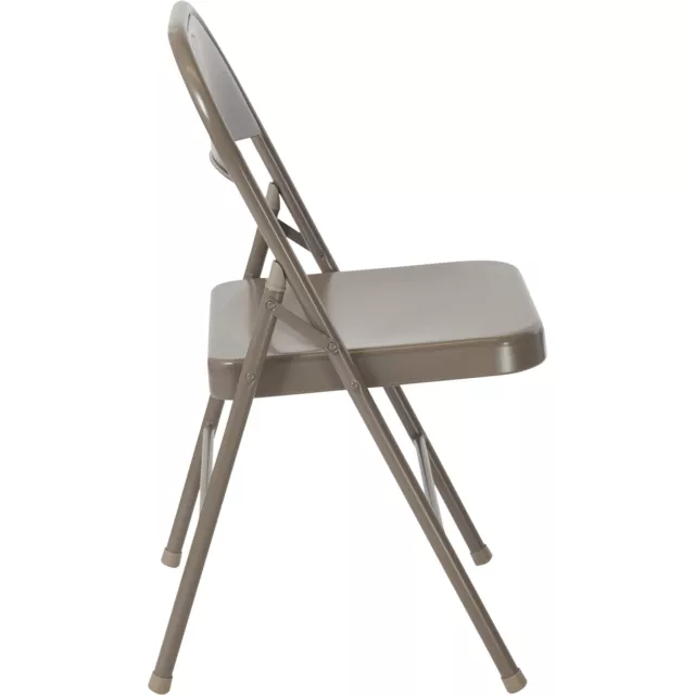 Flash Furniture Metal Folding Chair — Beige, 17 3/4in.W x 20in.D x 31 1/2in.H