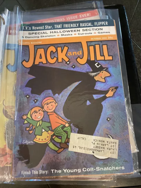 Vintage Jack And Jill Magazine October 1964 Halloween Pumpkin