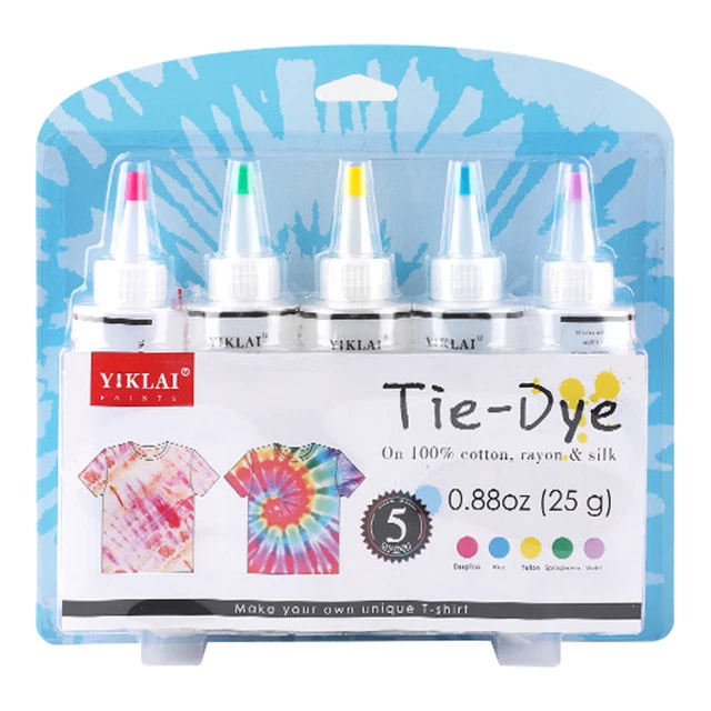 5 Colors DIY Tie Dye  Fabric Dye Set Fabric Paint 120ml/bottle with A9G3