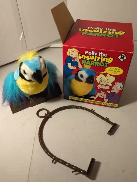 Polly the Insulting Parrot pre-owned IN BOX - Adult Talking Motion Activated
