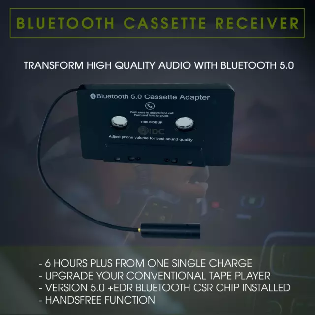 Universal BLUETOOTH CAR AUDIO TAPE CASSETTE ADAPTER FOR IPHONE MP3 IPOD ANDROID