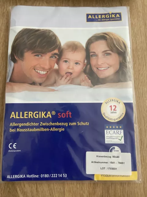 „ALLERGIKA soft“ Hausstauballergiker Bettwäsche. Neu! 2