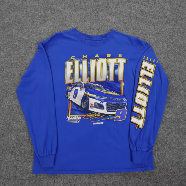 CHASE ELLIOTT SHIRT Mens Large Blue Nascar Hendrick Motorsports Long ...