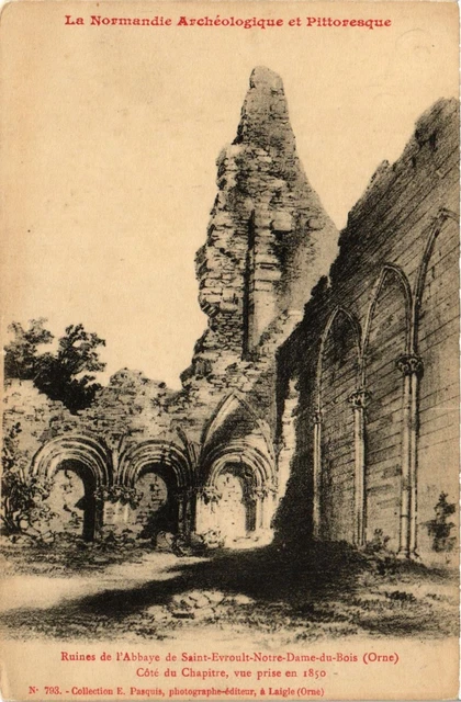 CPA AK Ruines de l'Abbaye de St-Evroult-N.-D.-du Bois (355815)