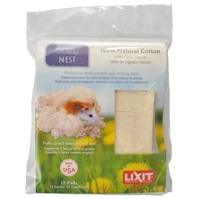 Lixit Cozy Nest Natural Cotton Bedding - 12 count