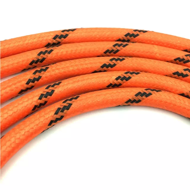 8mm Orange Double Silicone Carbon Ignition HT lead, wire on roll , per Meter