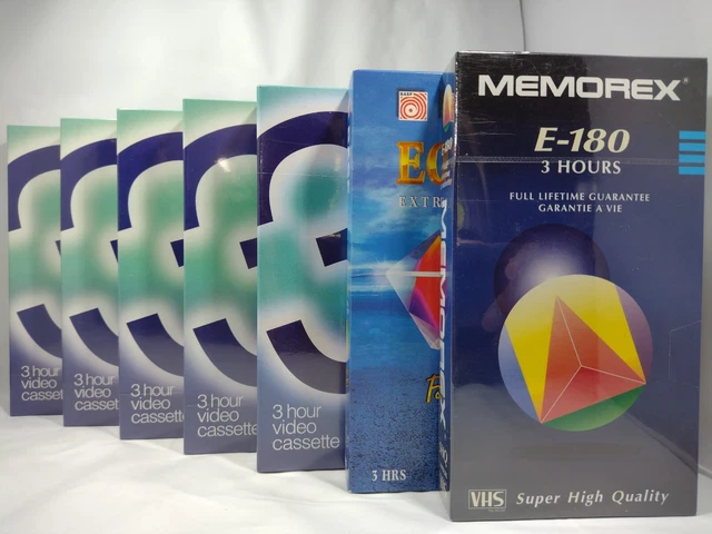 Lot De 3 Cassettes VHS Scotch E180 – K-7 Pro Chrome, Qualité Supérieure
