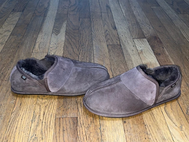 UGG AUSTRALIA MENS Reefton Tab Leather Slip On Loafers Brown  display picture 1