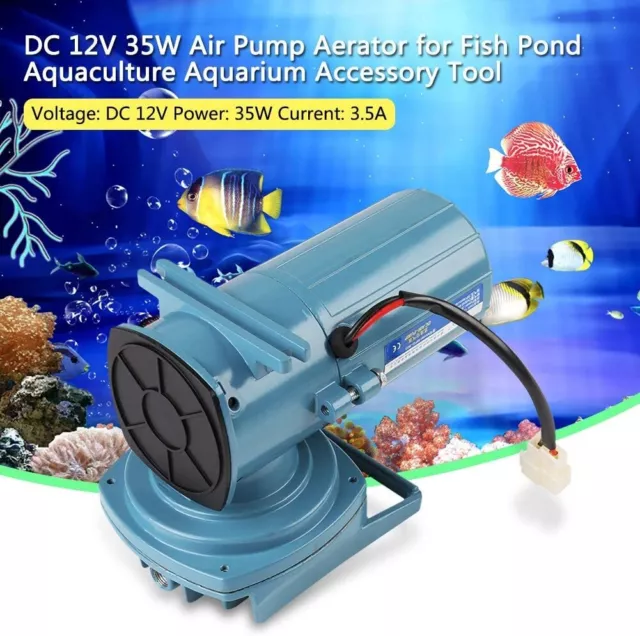 Aquarium Air Pump 12V 35W Adjustable Air Aerator Pump for Fish Pond Aquaculture Aquarium Air Pump 12V 35W Adjustable Air Aerator Pump for Fish Pond Aquaculture