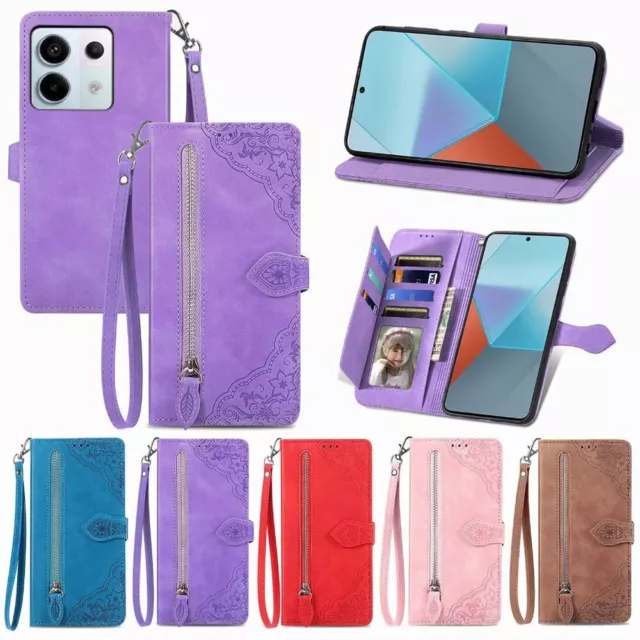 Multifunktion HandyHülle Schutz Tasche Leder Case Klapp Etui Wallet Magnet Cover