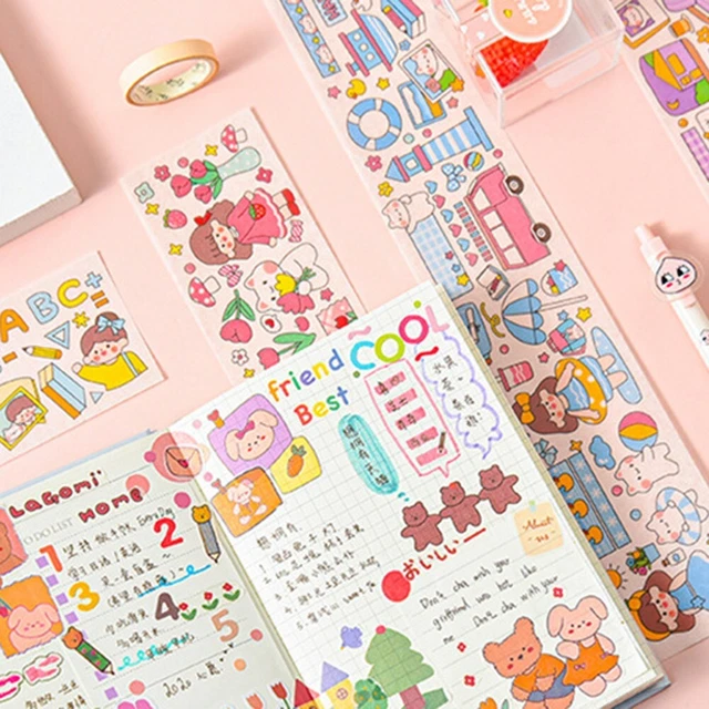 Material decorativo pegatinas 5x6cm oficina hágalo usted mismo papelería scrapbooking pegatina