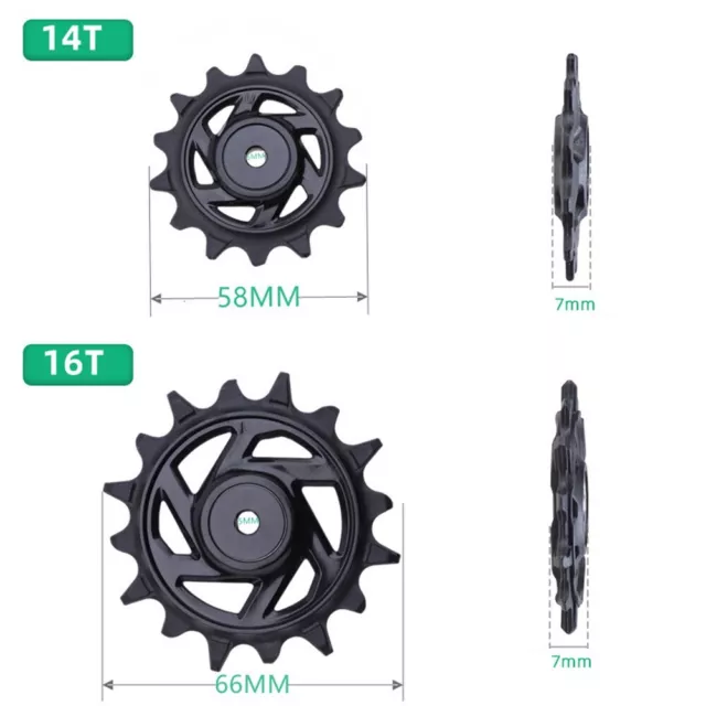 Fahrrad Hinten Umwerferscheibe Stahllager Aluminiumlegierungsdichtung 14+16t