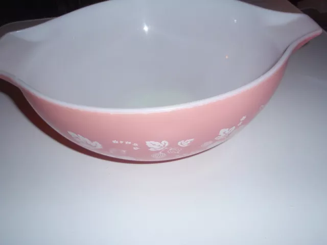 JAJ Pyrex Pink Gooseberry Cinderella Mixing Bowl Large Vintage