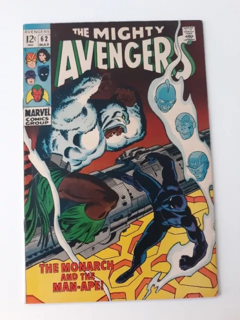 The Mighty Avengers # 62 Marvel 1969 1St Apperance Ape-Man,Black Panther