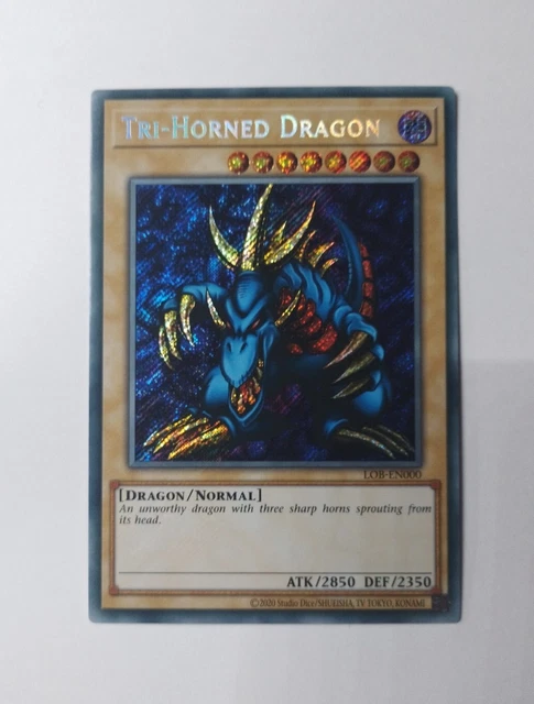 Yu-Gi-Oh! Tri-Horned Dragon (LOB-000) – Secret Rare, Unlimited Edition From Legend Of Blue Eyes