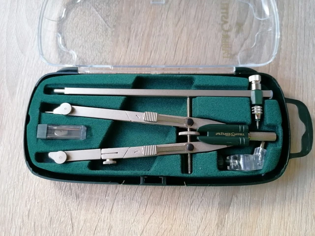 Faber Castell Kompass Set bussola da disegno tecnica come nuovo!