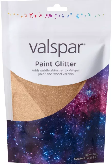 VALSPAR & HEMWAY Paint Glitter BRONZE Brown Shimmer Wall Covering Sparkle Decor