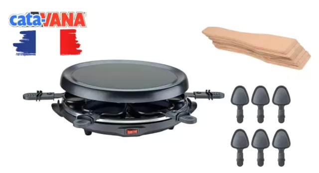 Appareil Raclette & Gril 6 personnes + Poêlons et Spatules