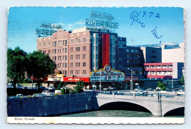 Jessie Becks Riverside Hotel Reno NV Exterior Postcard Posted 1972