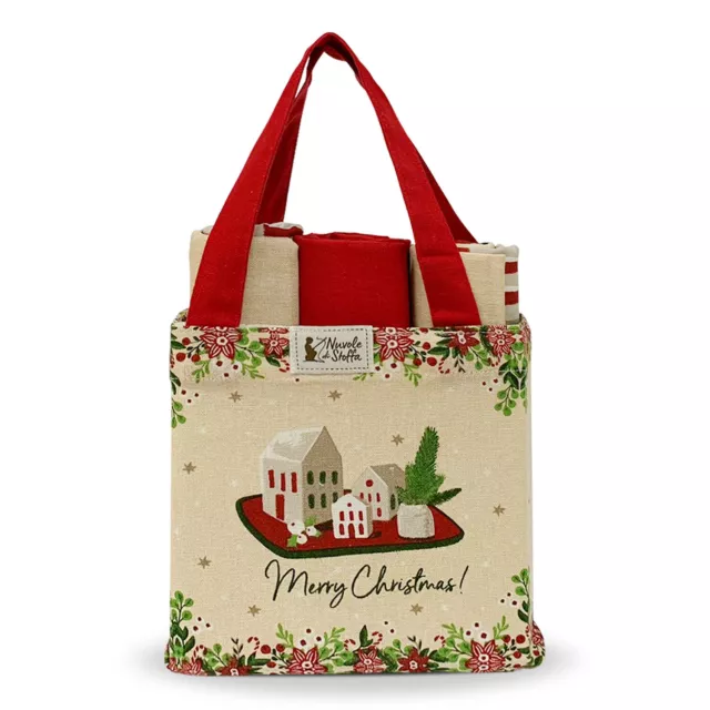 Set Torchons Et Sac Noel Nuvole di Stoffa Déco Idée Cadeau Noël 5732