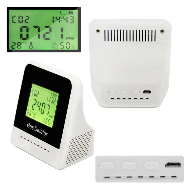 Air Monitor CO2 Carbon Dioxide Detector Greenhouse Warehouse Air Quality Temp