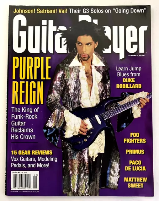 Prince Guitar Player Magazine Jan 2000 Purple Reign Foo Fighters VG!!