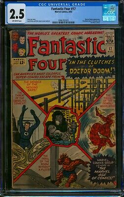Fantastic Four #17 🌟 CGC 2.5 🌟 Doctor Doom Appearance Marvel Graded Comic 1963