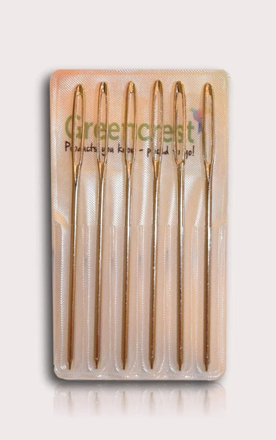 6 piezas agujas grandes contundentes para ojos coser a mano hilo de tejer grueso o darning