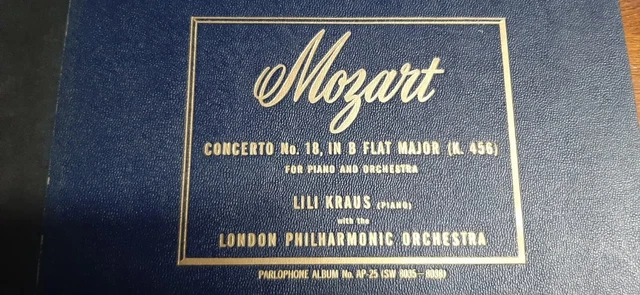 Vtg. 78 RPM Parlophone 12 Inch Mozart London Philharmonic Orchestra & Lili Kraus