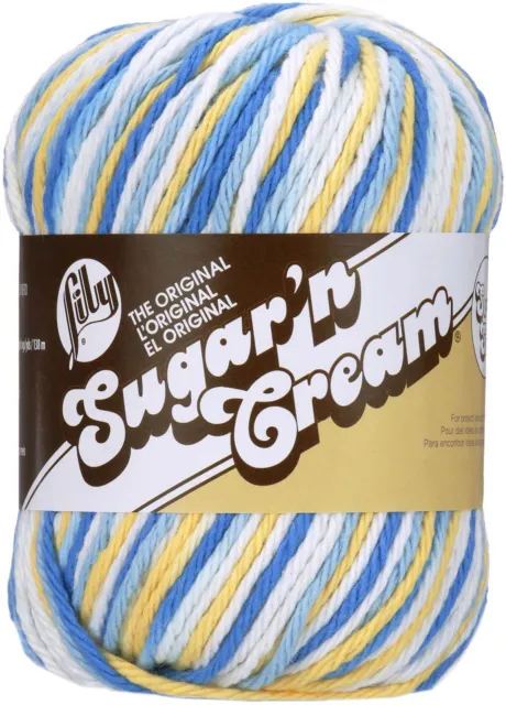 6 Pack Lily Sugar'n Cream Yarn Ombres Super Size-Sun-Kissed 102019-19218