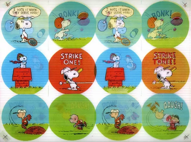 12 Peanuts Charlie Brown Snoopy un-Cut Vari-Vue Mouvement Lenticulars Numéro