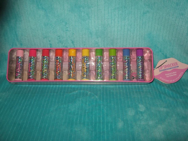 NEW 10 Piece Lip Smacker Original & Best Flavor Forever Lip Balm Collection Tin