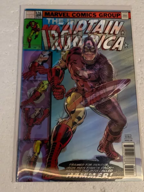 Captain America #695 Nm Lenticular Variant -Invincible Iron Man #126 Homage