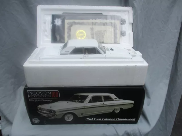 1/18 Diecast Car ~ Precision 100 ~ 1964 Ford Fairlane Thunderbolt ~ White 1/18 Diecast Car ~ Precision 100 ~ 1964 Ford Fairlane Thunderbolt ~ White