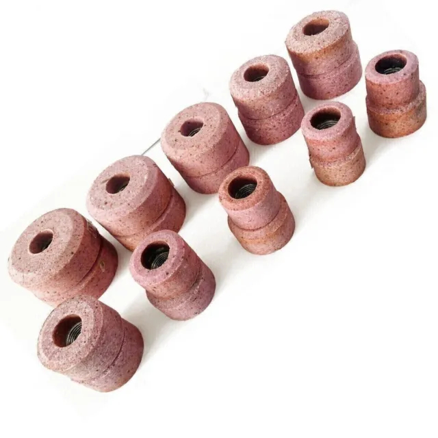 Valve Seat Grinding Stones Set Of 10 Pcs For Sioux Holder 11/16" Thread 80 Grit.