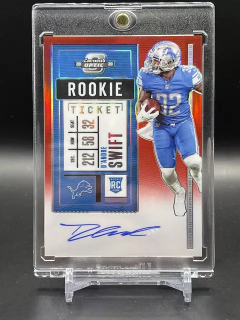 2020 Panini Contenders Optic Ticket RPS Red /199 D'Andre Swift Rookie Auto RC