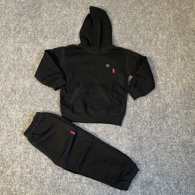 Vtg 1990s Polo Ralph Lauren Boys Youth M Sweat Suit Track Suit Black DS NOS NWT