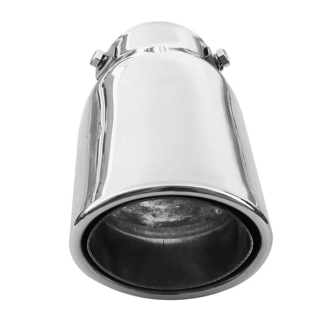 Embout Échappement Universel Acier Inoxydable 56mm Chrome - Pour Voiture, DIY - Finition Brillante