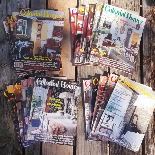 Lot Of 22 Colonial Homes Magazines 1980s to 1990s