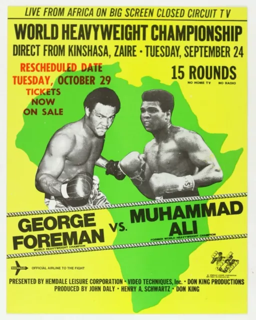 Muhammad Ali Vs George Foreman Fight Poster 8x10 Picture Celebrity Print