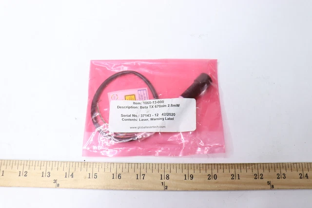 Global Laser Tech Beta TX Laser Diode Module 670nm 2.8mW Standard Lens 1060-13-0